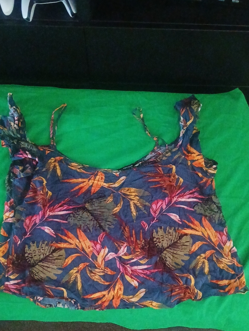 New Look Blue Floral Tank Top